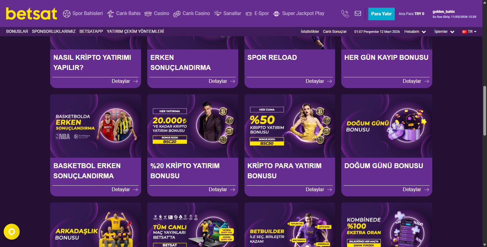 Betsat Kombine Bonusu